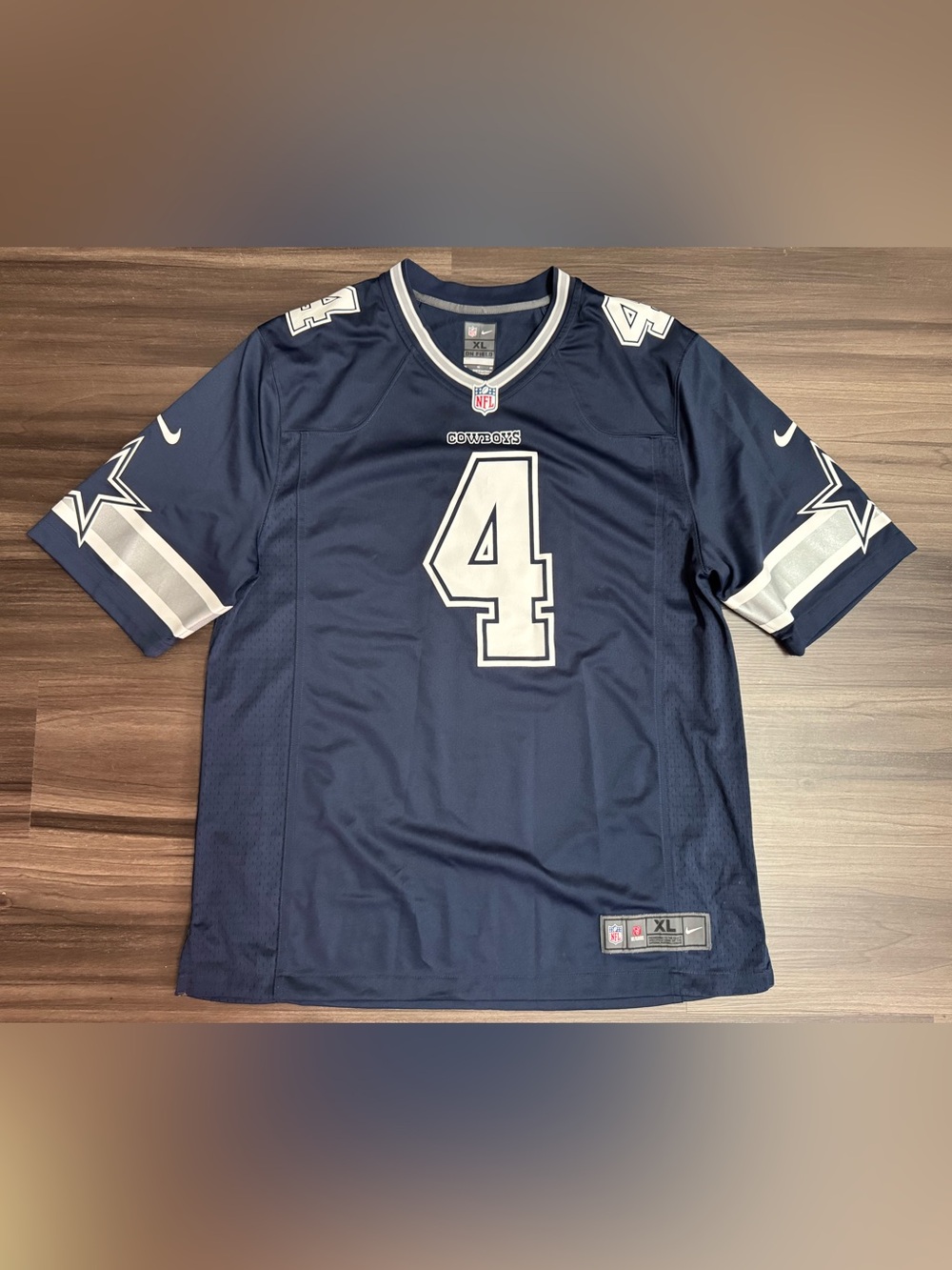 Nike Dallas Cowboys Dak Prescott #4 NFL On Field Game Home Jersey Men’s XL